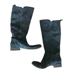 UGG 1103729 Sorensen Waterproof Black Leather Suede Zipper Tall Knee Boots 9